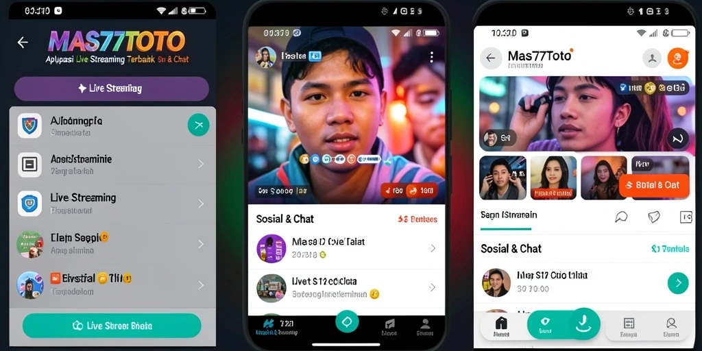 Antarmuka MAS77TOTO yang menarik dalam fungsi Live Streaming.
