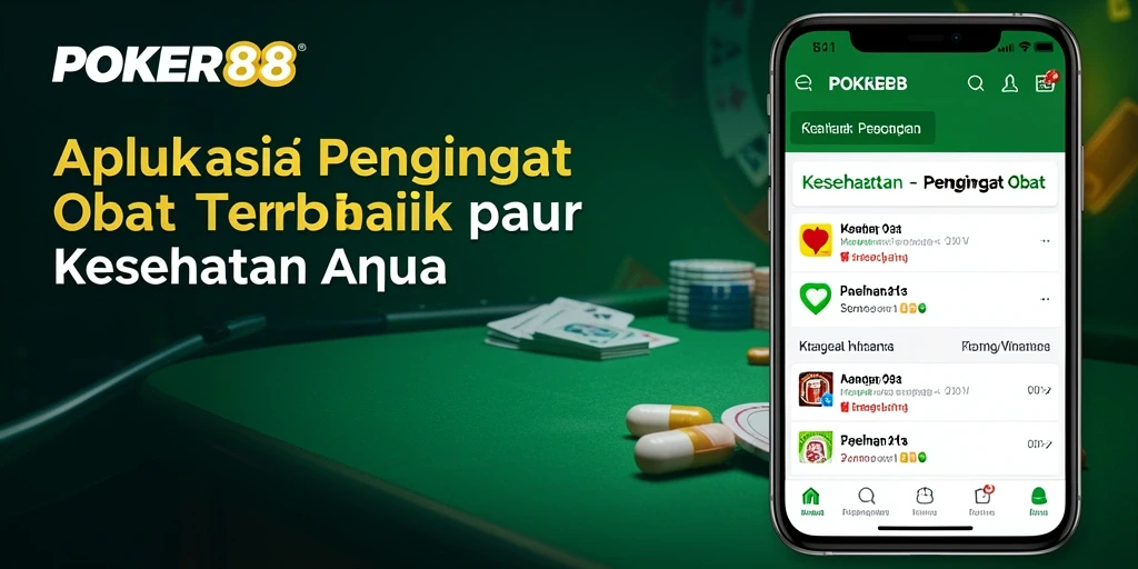 Antarmuka POKER88 yang intuitif untuk pengingat obat.