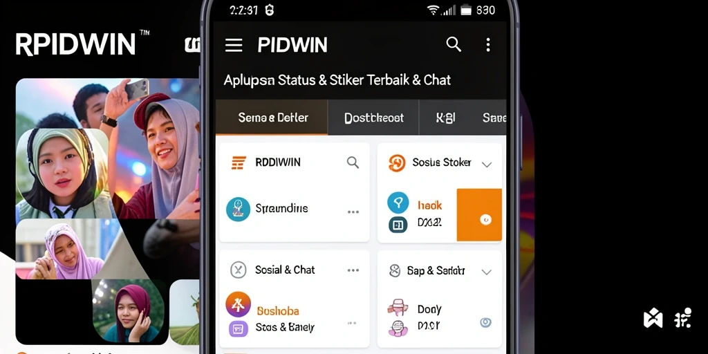 Antarmuka RPIDWIN yang menarik dan berfungsi dengan baik untuk stiker.